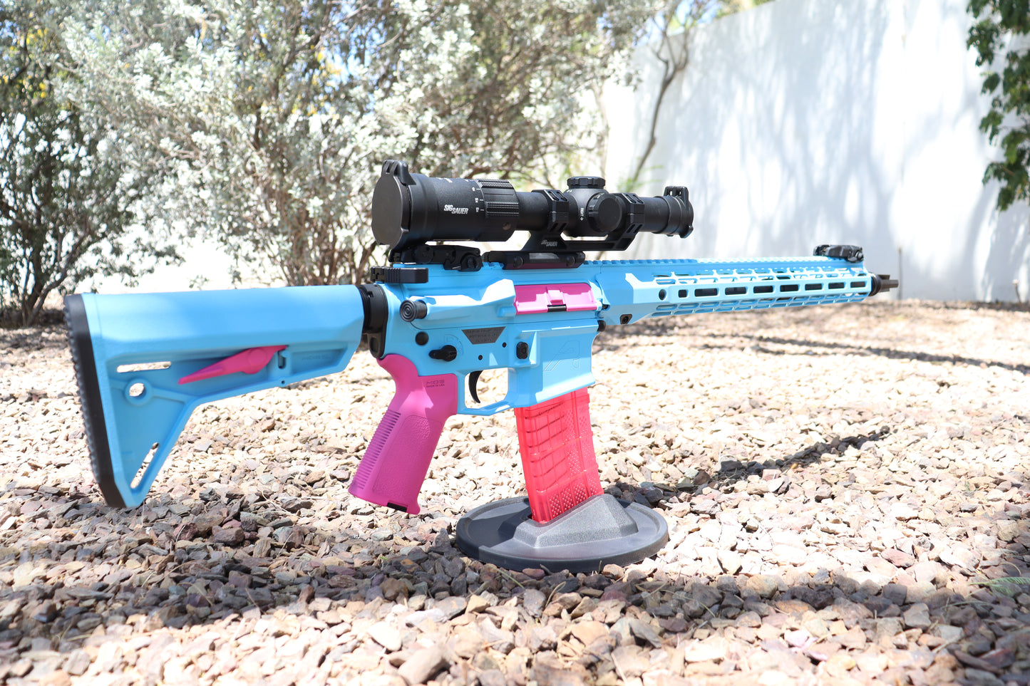 Performance Armory Weapon-Blue/Pink Neon BubbleGum & Hard Case (Assembled)